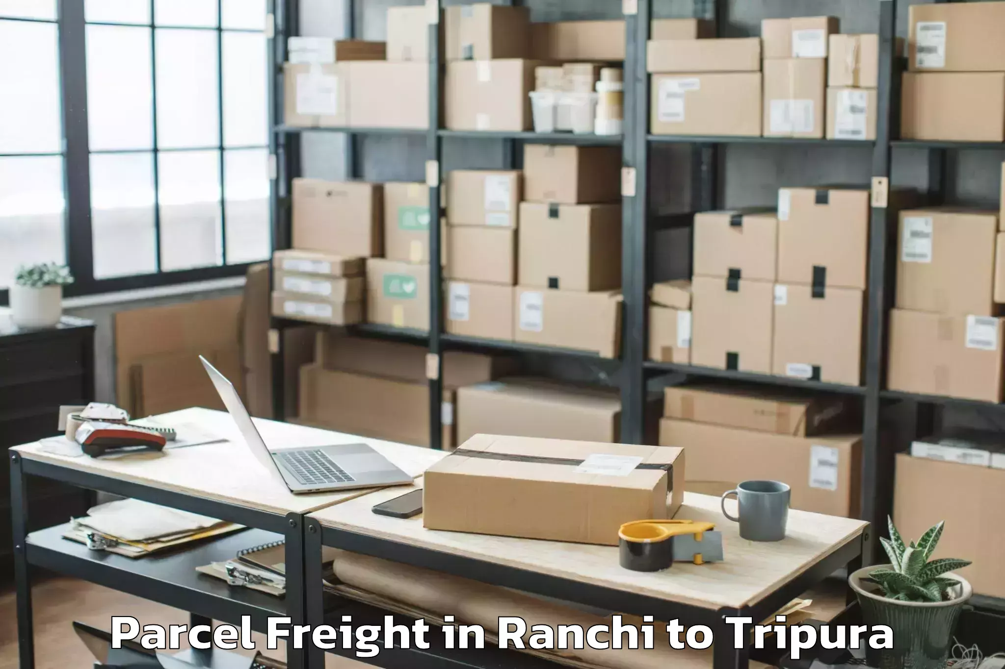 Leading Ranchi to Udaipur Tripura Parcel Freight Provider